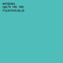 #4FBDBA - Fountain Blue Color Image